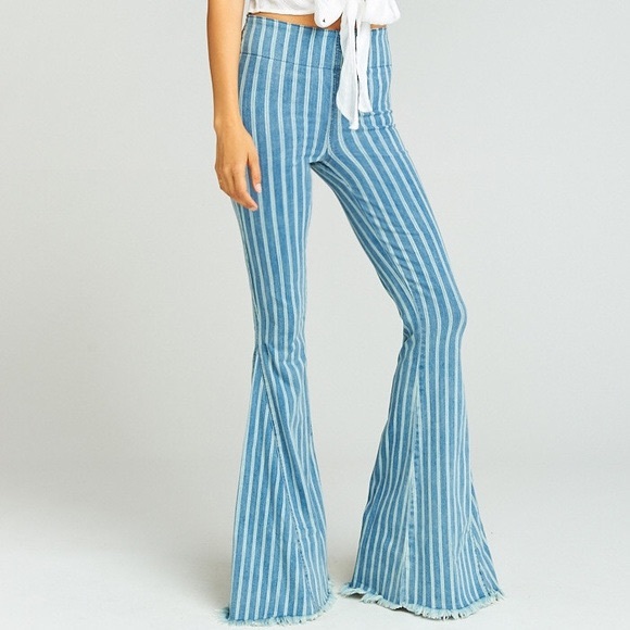 Show Me Your MuMu Denim - Show Me Your Mumu Berkeley Bells Blue Bell Stripe